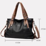 Bolsa de couro feminina grande capacidade: estilo, conforto e espaço ideal para o dia a dia. - Imagem 4