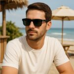 Óculos de Sol Masculino Quadrado UV400 Premium: proteção, estilo e conforto para o verão. - Imagem 4