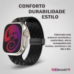 Pulseira esportiva de silicone 123Smart com fecho magnético para IWatch Ultra e Series 1 a 10, conforto e ajuste seguro. - Imagem 7