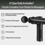 YARUIKE Pistola de Massagem Muscular Profunda: 30 velocidades, 10 cabeças, tela LCD e bateria recarregável para alívio eficaz e recuperação rápida. - Imagem 7