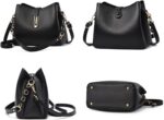 Bolsa Feminina de Couro Plutônio com 3 usos, tamanho médio, ideal para o dia a dia com estilo e praticidade. - Imagem 3