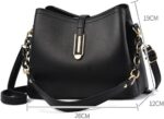 Bolsa Feminina de Couro Plutônio com 3 usos, tamanho médio, ideal para o dia a dia com estilo e praticidade. - Imagem 7