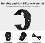 Pulseira esportiva de silicone para Apple Watch: conforto, ajuste fácil e uso impermeável para o dia todo - Imagem 3