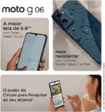 Smartphone Motorola Moto g06 128GB com 12GB RAM, câmera 50MP AI, bateria 5200 mAh e tela 6.9" Azul Marinho. - Imagem 4