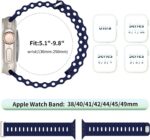 Pulseira Foufousun Ocean para Apple Watch Ultra: silicone macio, confortável e ideal para esportes e uso diário. - Imagem 4