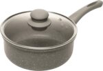 LYOR Conjunto 6 Panelas de Indução Granito Chef Taupe: kit premium com revestimento cerâmico, fácil limpeza e design elegante. - Imagem 3