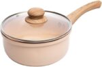 LYOR Conjunto 5 Panelas de Indução Bege: antiaderente, elegante e compatível com indução para cozinhar com mais praticidade. - Imagem 3