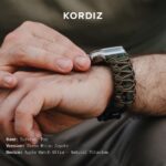 KORDIZ Survivor Pro: pulseira Paracord premium para Apple Watch, com manilha ajustável em aço inoxidável e alta segurança. - Imagem 3