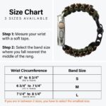 KORDIZ Survivor Pro: pulseira Paracord premium para Apple Watch, com manilha ajustável em aço inoxidável e alta segurança. - Imagem 5