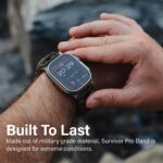 KORDIZ Survivor Pro: pulseira Paracord premium para Apple Watch, com manilha ajustável em aço inoxidável e alta segurança. - Imagem 6