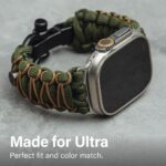 KORDIZ Survivor Pro: pulseira Paracord premium para Apple Watch, com manilha ajustável em aço inoxidável e alta segurança. - Imagem 8