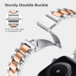 Pulseira Lenrao em aço inoxidável para Apple Watch: elegância, conforto e compatibilidade com várias séries. - Imagem 3