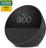 Echo Spot com Alexa: despertador inteligente com som vibrante, display personalizado e controle da casa inteligente preta - Imagem 4