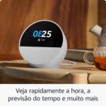 Echo Spot com Alexa: despertador inteligente com som vibrante, display personalizado e controle da casa inteligente preta - Imagem 5