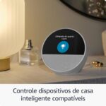 Echo Spot com Alexa: despertador inteligente com som vibrante, display personalizado e controle da casa inteligente preta - Imagem 8