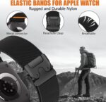 Pulseira elástica de nylon para Apple Watch Ultra e séries 11 a 1, confortável, segura e esportiva - Imagem 3