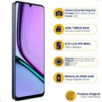Realme Note 60 128GB 4GB RAM: bateria 5000mAh, tela 6,74, câmera 30MP e desempenho confiável para o dia a dia. - Imagem 4