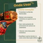 Cesta de Presente Romântica Coração com Chocolates para Casal, pronta para presentear com laço, porta-retrato e MDF resistente. - Imagem 4