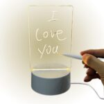 Luminária de Mesa com Tela para Escrever LED: decore, anote recados e presenteie com estilo em um item criativo e funcional. - Imagem 4