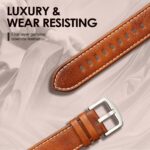 Pulseira de couro EDIMENS para Apple Watch: estilo, conforto e compatibilidade com séries 1 a 8 e SE2, de 49 mm a 42 mm. - Imagem 3