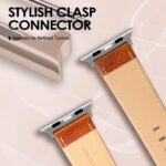 Pulseira de couro EDIMENS para Apple Watch: estilo, conforto e compatibilidade com séries 1 a 8 e SE2, de 49 mm a 42 mm. - Imagem 4