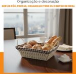 Cesta Pão Retangular com Forro Removível: prática, charmosa e ideal para mesa posta, café da manhã e organização. - Imagem 4