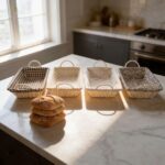 Cesta Pão Retangular com Forro Removível: prática, charmosa e ideal para mesa posta, café da manhã e organização. - Imagem 5