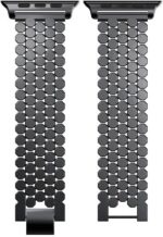 Pulseira de metal escama de peixe de dragão para Apple Watch, compatível com 38 a 49 mm e séries 1 a 10, 100% versátil. - Imagem 3