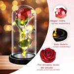 Rosa Vermelha em Cúpula com LED: presente romântico e decorativo para Dia das Mães e Dia dos Namorados - Imagem 3