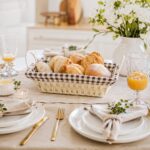 Cesto de Pão Café da Manhã com Forro Removível: elegante, prático e ideal para servir pães, frutas e mesa posta. - Imagem 6