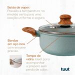 Jogo de Panelas Tuut Marble 8 peças: antiaderente cerâmico, compatível com indução e fácil de limpar. - Imagem 5