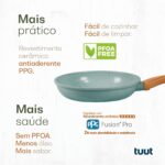Jogo de Panelas Tuut Marble 8 peças: antiaderente cerâmico, compatível com indução e fácil de limpar. - Imagem 7