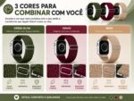 Kit 3 Pulseiras Nylon Elástico para Apple Watch: conforto, ajuste perfeito e compatibilidade com séries 1 a 11. - Imagem 5