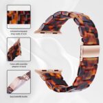 Pulseira de resina premium compatível com Apple Watch, confortável, elegante e durável para séries 1 a 10 e SE - Imagem 3