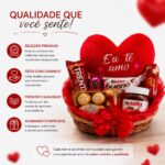 Cesta do Dia dos Namorados: presente romântico completo para surpreender quem você ama com carinho e chocolates. - Imagem 3