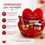 Cesta do Dia dos Namorados: presente romântico completo para surpreender quem você ama com carinho e chocolates. - Imagem 4