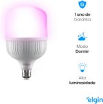 Lâmpada Inteligente Elgin 20W RGB Wi-Fi: controle por voz, 16 milhões de cores e compatível com Alexa e Google Home - Imagem 3