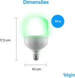 Lâmpada Inteligente Elgin 20W RGB Wi-Fi: controle por voz, 16 milhões de cores e compatível com Alexa e Google Home - Imagem 8