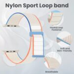 Kit 3 pulseiras esportivas de nylon para Apple Watch com ajuste confortável e fecho seguro para uso diário - Imagem 3