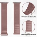 Kit 3 pulseiras esportivas de nylon para Apple Watch com ajuste confortável e fecho seguro para uso diário - Imagem 4