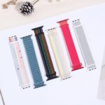 Kit 3 pulseiras esportivas de nylon para Apple Watch com ajuste confortável e fecho seguro para uso diário - Imagem 5