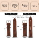 Pulseira de couro vintage Gomvadr para Apple Watch: estilo clássico, conforto premium e compatibilidade ampla. - Imagem 6