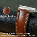 Pulseira de couro vintage Gomvadr para Apple Watch: estilo clássico, conforto premium e compatibilidade ampla. - Imagem 7