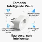 Tomada Inteligente Wi-Fi Bivolt com monitor de consumo, compatível com Alexa e Google Home para automação residencial. - Imagem 5