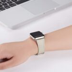 Pulseira feminina WFEAGL em couro genuíno para Apple Watch: elegância, conforto e ajuste perfeito para o dia a dia. - Imagem 7