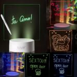 Luminária Lousa Mágica LED 7 Cores: decoração vibrante com espaço para recados e efeito 3D encantador. - Imagem 6