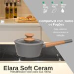 Jogo de Panelas Elara Soft Ceram 6 peças: antiaderente, cerâmica premium e compatível com indução. - Imagem 4
