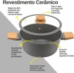 Jogo de Panelas Elara Soft Ceram 6 peças: antiaderente, cerâmica premium e compatível com indução. - Imagem 5