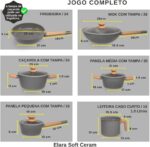 Jogo de Panelas Elara Soft Ceram 6 peças: antiaderente, cerâmica premium e compatível com indução. - Imagem 6