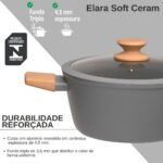 Jogo de Panelas Elara Soft Ceram 6 peças: antiaderente, cerâmica premium e compatível com indução. - Imagem 7